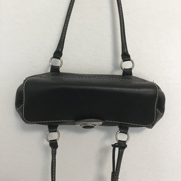 TOD'S Black Pebbled Leather Dual Handle Shoulder Bag - Picture 9 of 14